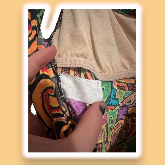 Vintage abstract full-piece bathing suit - Picture 5 of 5